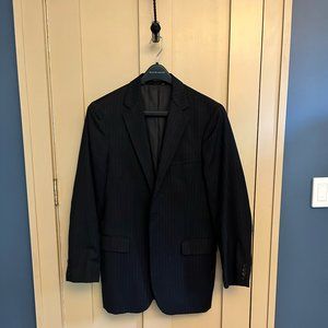 Men's J. Crew Navy Blue Pinstripe Suit Jacket 40L